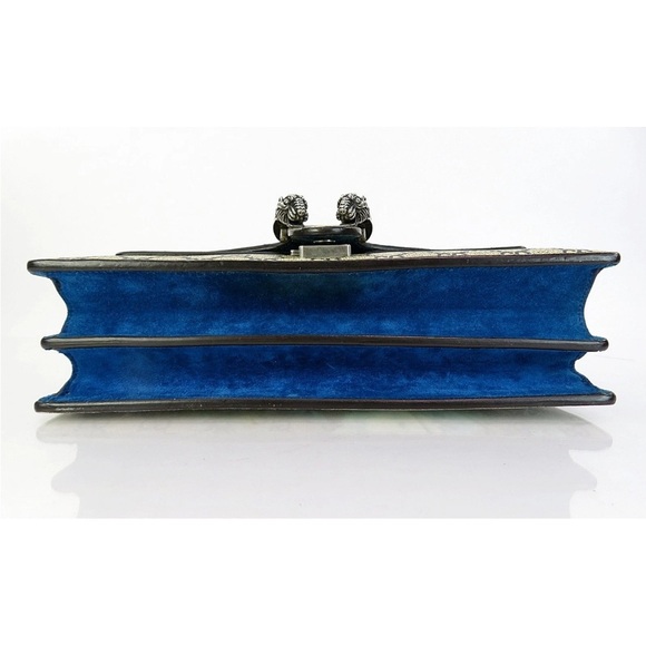 Gucci Beige and Blue GG Floral Shoulder Bag - Picture 5 of 16